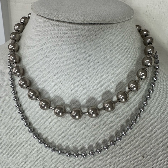 Vintage plumbers chain necklaces and bracelet - Picture 3 of 7